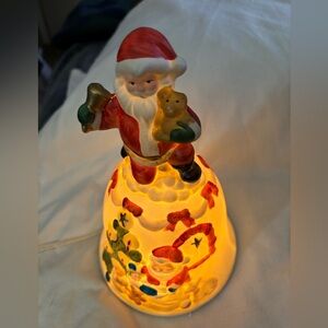 Vintage “Christmas Around the World”Lighted Santa Bell